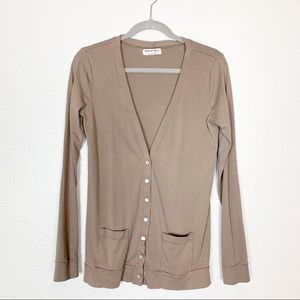 Michael Stars | Brown Button Up Cardigan